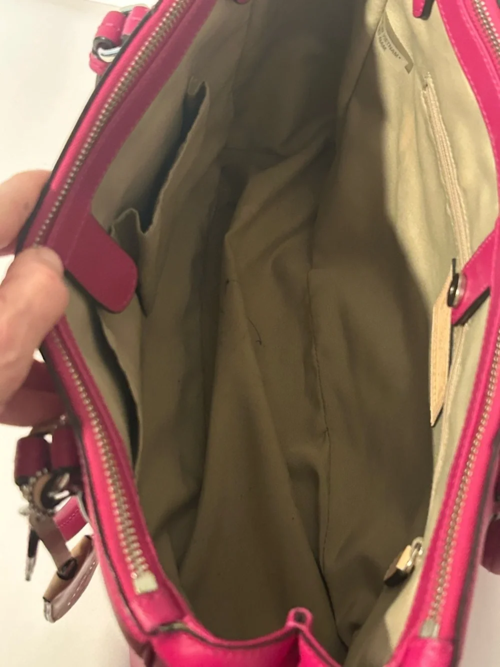 Coach Legacy Pink Leather Satchel Shoulder Tote Structured Carryall Bag